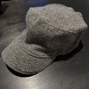 Columbia Titanium Unisex Military Cadet Fleece Lined Knit Wool Cap With Visor